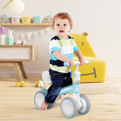 Baby Balance Bike for 1 Year Old Boys Girls 12-36 Month Toddler Balance Bike, 4 Wheels Toddler First Bike,Birthday Gifts,Blue
