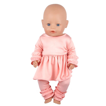 Pink Series Doll Accessories Doll Bag Box Trunk Clothes Pajamas Computer,Phone For 18 Inch American&43cm Baby New Born Girl Doll