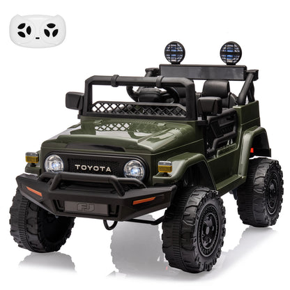 12V Electric Ride On Car Toy Truck Ride On Car for Kids Boys Girls 3 Speed MP3 Music LED Lights Safety Belt 66lb Weight Capacity