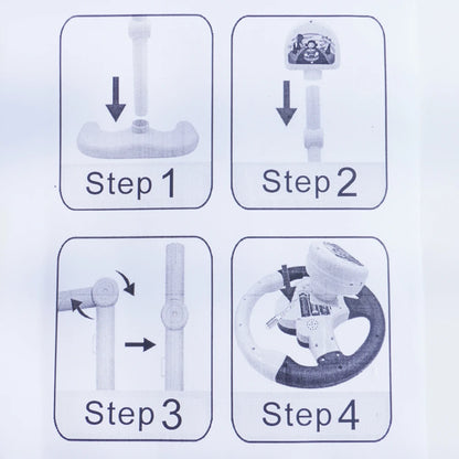 Electric Simulated Driving Steering Three-Dimensional Portable Wheel Copilot Toy Light And Sound Educational Children's Gifts