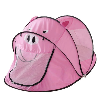 Outdoors Pop Up Toy Tent Indoor Net Baby Ball Pit Pool Dropship New Portable Tiger kids' Tent Cartoon Animal Children Play House