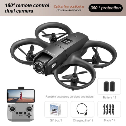 D16 Mini Drone 4k HD Camera ESC Aerial Aircraft Air Pressure Fixed Height Pocket UFO Remote Control Airplane Gift Toys for Kids
