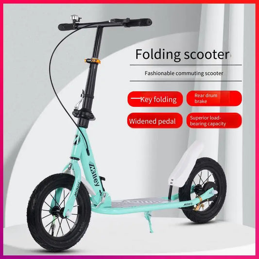 Non-Electric Folding Two-Wheeled Skateboard for Boys & Girls Children's Brake System Available in Multiple Colors