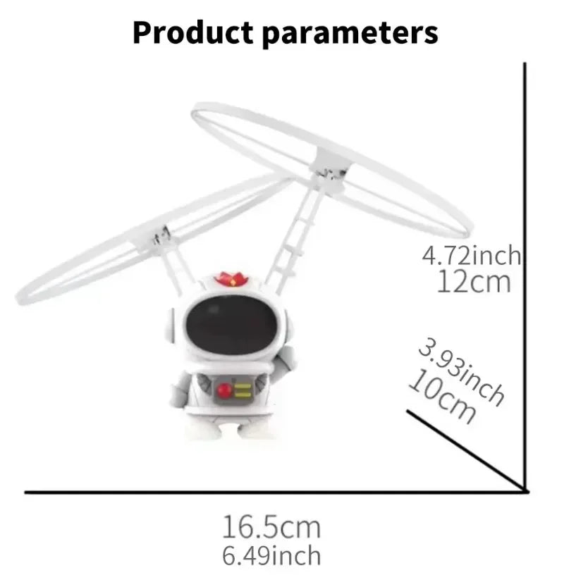 Creative Mini Astronaut Drone Cartoon Spaceman Flying Robot Toys with USB Charging Hand Control Helicopter Kids Gift
