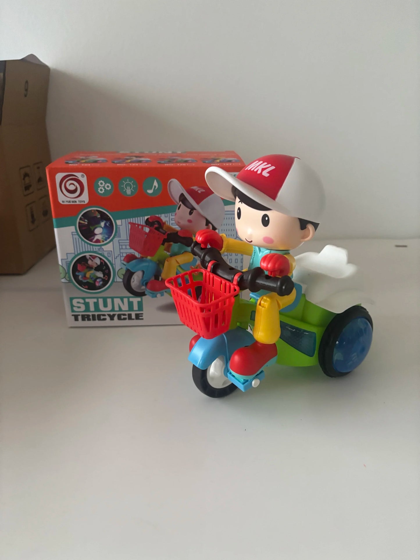 Electric Dancing Motorcycle Stunt Rotation Music Lights Toy for Kids Creative Birthday Gift