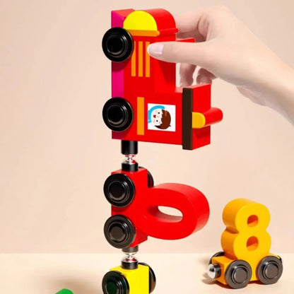 Magnetic Number Train Toys Montessori Wooden Toy Little Number Train Model Cognition Learning Car Children's Educational Toys