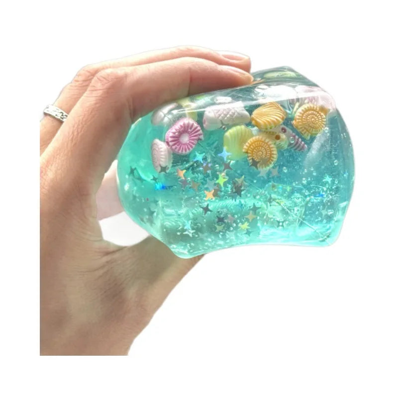 Super Soft Transparent Star Squeeze Toy Ocean Sensory Anti-Stress Squishy Maltose Cubes Fidget Gifts for Friends Christmas Gift