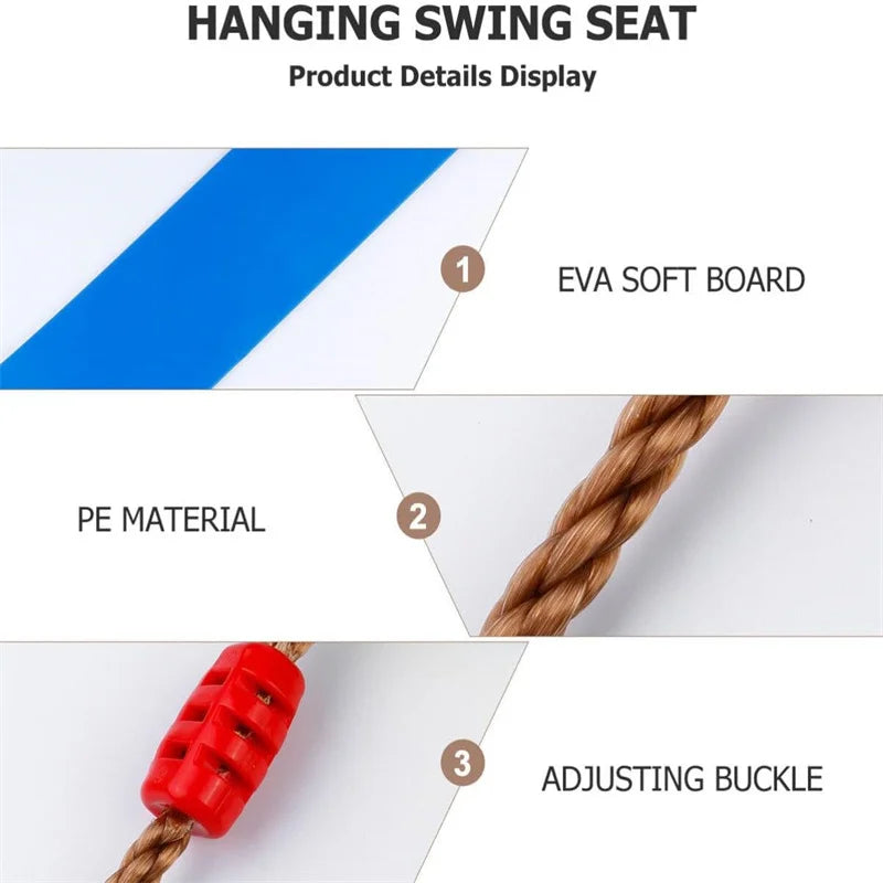 1pc Swing Gymnastic Ring Rope Soft Board Swing Children's Plastic Chain Skateboard Amusement par Swing Outdoor Children's Swing