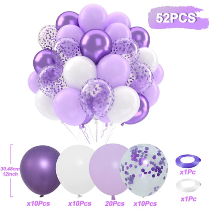 31/36/37/51/101Pcs Metallic Balloons Pearl Latex Balloon Gold Confetti Balloons for Birthday Weddings Baby Shower Party Decor