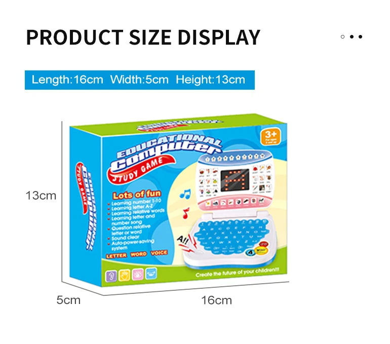 Learning Machine Laptop Computer Child Electronic Preschool Language Education Toys Gift Toddler Kid Developing Cognitive Skills