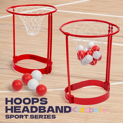 Head Hoop Basketball For Kids Adults Carnival Game Adjustable Basket Net Headband Party Birthday Family Indoor Outdoor Game