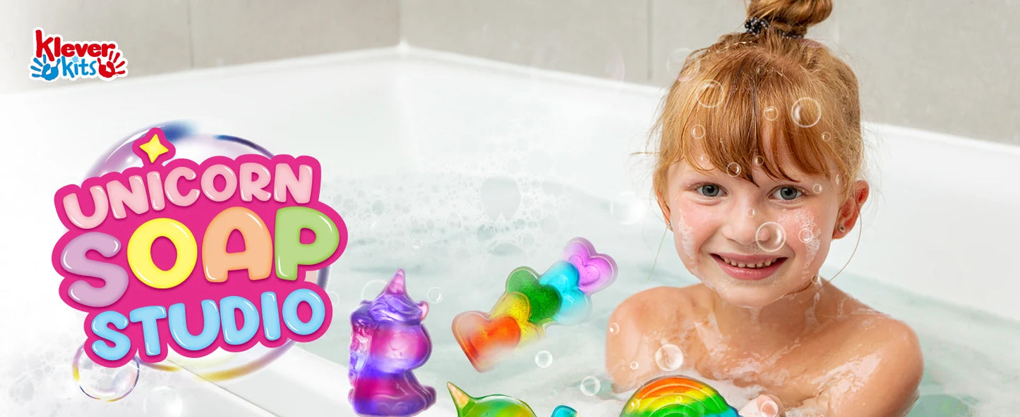 JOYFY Unicorn Soap Making Kit Girl Crafts DIY Project for Kids Birthday Chirstmas Gift STEM Activity Teenage Gifts