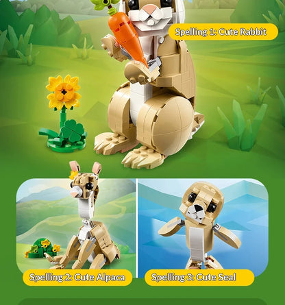 LEGO 3-in-1 Building Blocks 31162 Cute Rabbit Boys and Girls Children's Toys Birthday Gifts Decorative Ornament