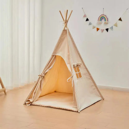 Portable  Teepee Tent Large Play House for Children Tents Kids Canvas Indian Play Tent Wigwam Child Tipi Room Decoration