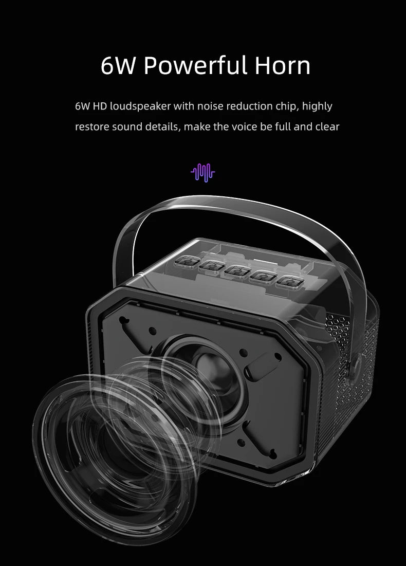 Mini Karaoke Machine for Kids Portable Karaoke Machine Bluetooth Wireless Microphones LDE Light Toys Gifts for Girls Boys