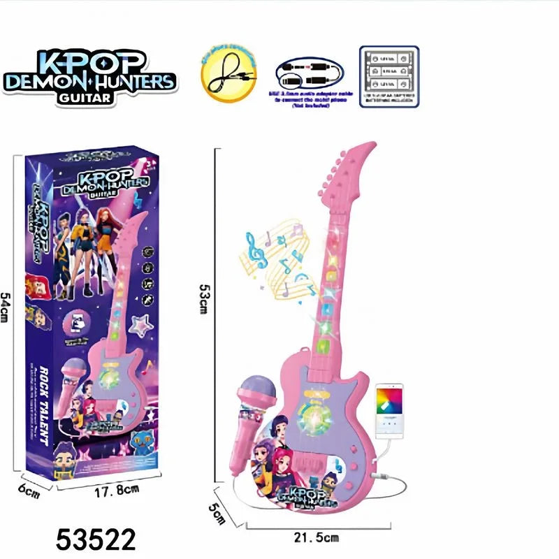 Cartoon Anime Kpop Girl Group Music Microphone Children's Toy with Lights Singing Function