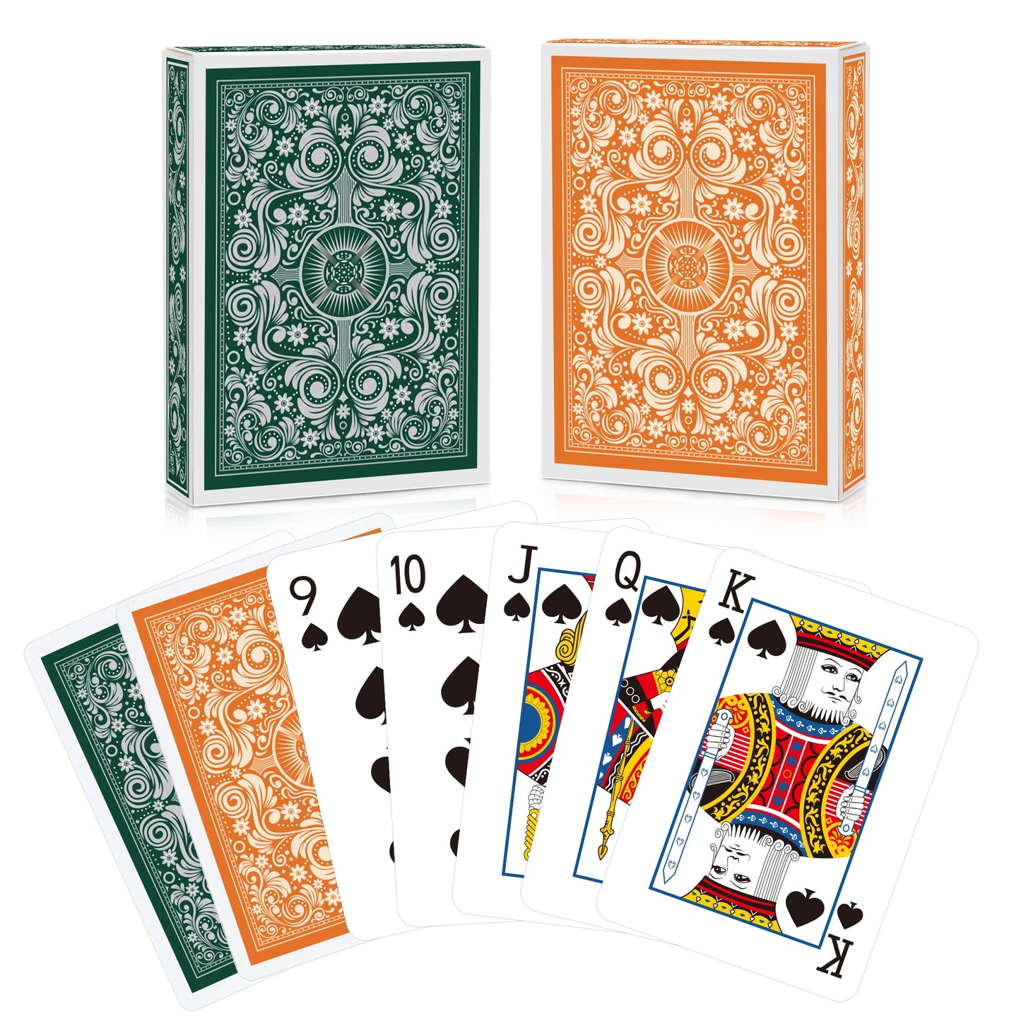 2Pack Professional Standard Poker Cards for Adults - Easy-Shuffle Smooth Deck, Boxed Card Game for Blackjack, Hold'em,Card Games