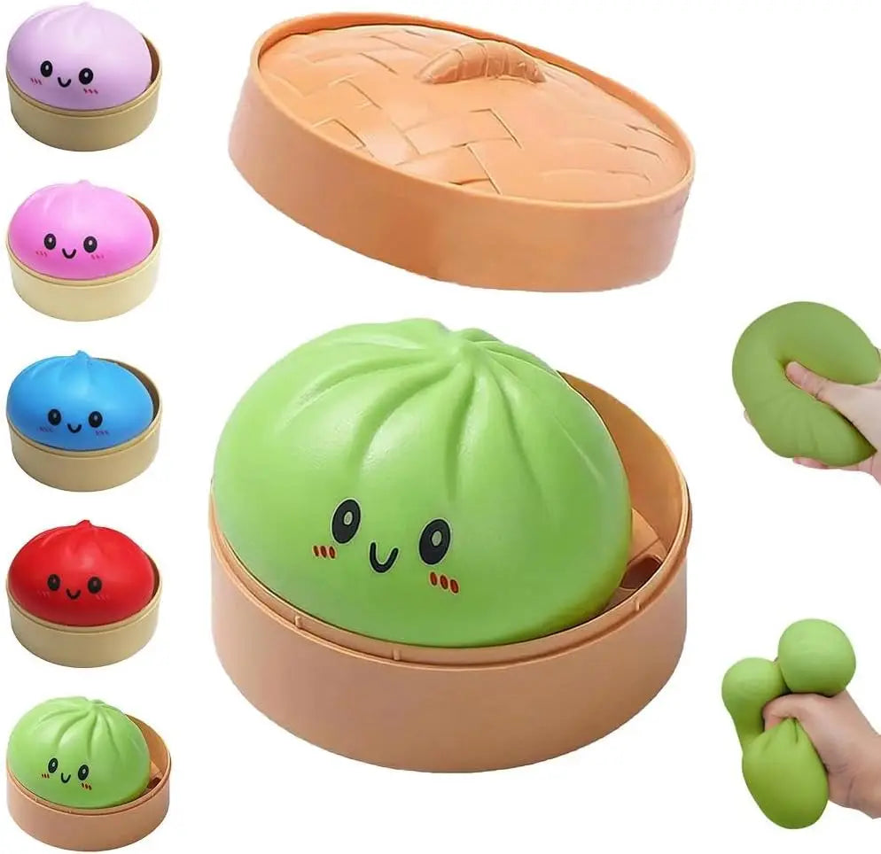 Shiny Dumpling Mystery Box Colorful Dumpling Stress Relief Balls Easter Gift Box Fillers Stretchable Office Desk Toys