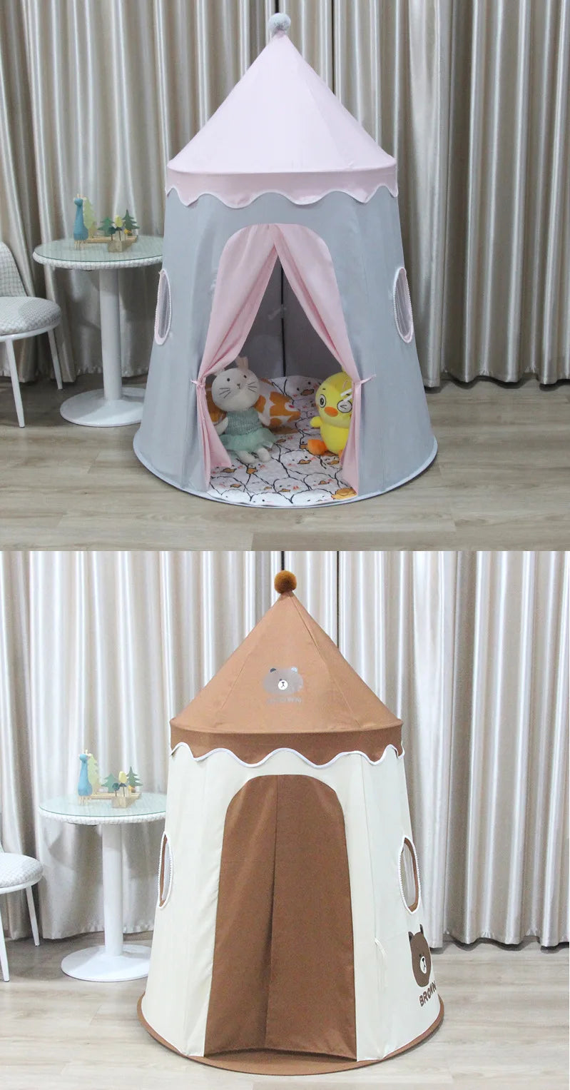 Folding Toy Tent Large Teepee Tent for Kids Children Play House Princess Castle Children Outdoor Gifts Toys Tent Castle