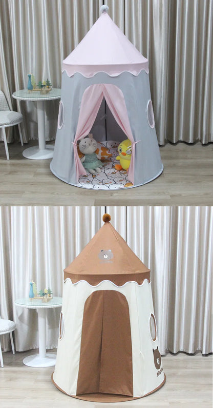 Folding Toy Tent Large Teepee Tent for Kids Children Play House Princess Castle Children Outdoor Gifts Toys Tent Castle