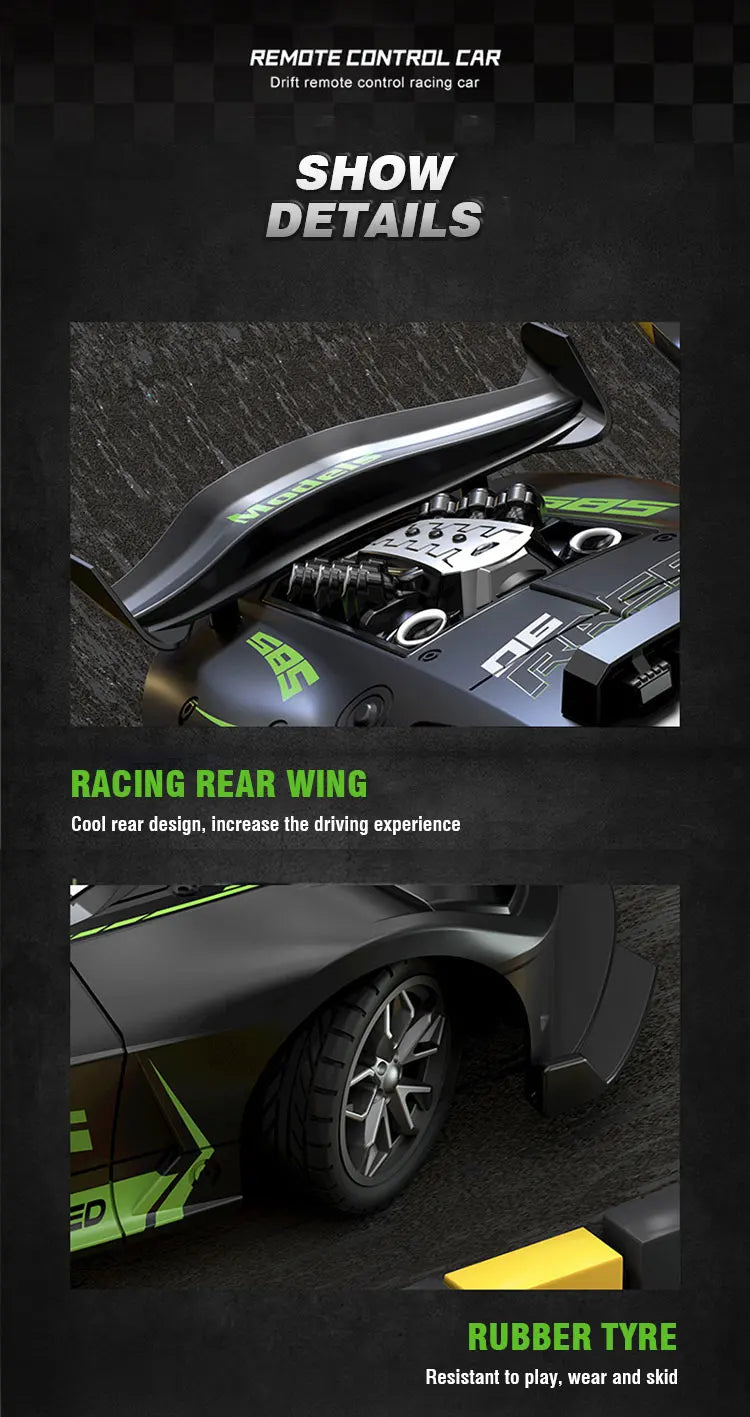 Rc Car 4Ch High-Speed Remote Control Drift Racing Car Electric Sportscar Toy Vehicle Model Toys for Boys Kids Birthday Gift