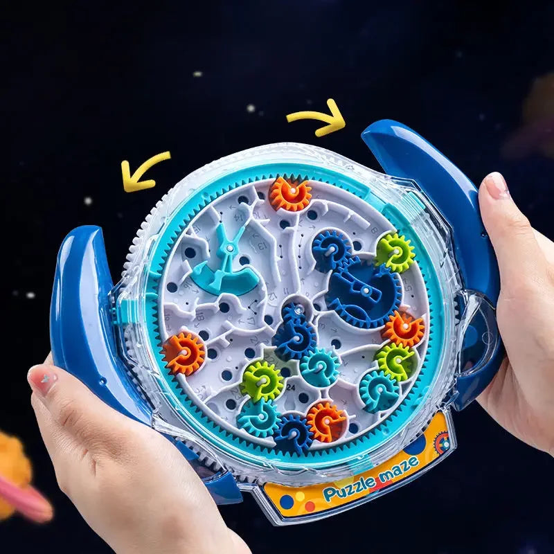 3D Creative Puzzle Maze Magic Transparent Puzzle Speed Cube Rolling Ball Magic UFO Maze Toys For Children Stress Reliever Toys