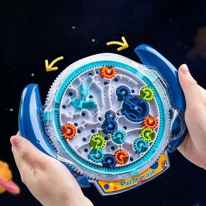 3D Creative Puzzle Maze Magic Transparent Puzzle Speed Cube Rolling Ball Magic UFO Maze Toys For Children Stress Reliever Toys