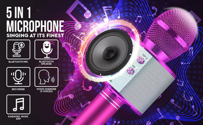 Kids Karaoke Microphone for Girl Toys,Christmas Birthday Gifts Ideas for 3 4 5 6 7 8 9 10 Year Old Girls