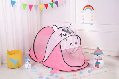 Outdoors Pop Up Toy Tent Indoor Net Baby Ball Pit Pool Dropship New Portable Tiger kids' Tent Cartoon Animal Children Play House