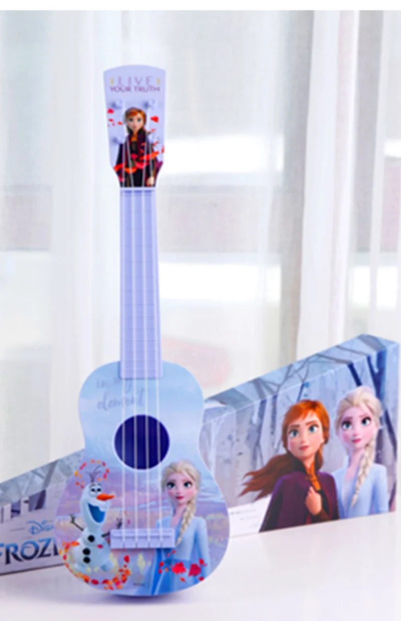 Disney Frozen 2 Children Musical Toys Ukulele Guitar Toys for ChildrenAnime FigureElsa Frozen Moedel Kawaii Cartoon Toys for Kid