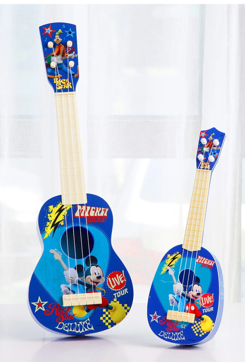 Disney Frozen 2 Children Musical Toys Ukulele Guitar Toys for ChildrenAnime FigureElsa Frozen Moedel Kawaii Cartoon Toys for Kid