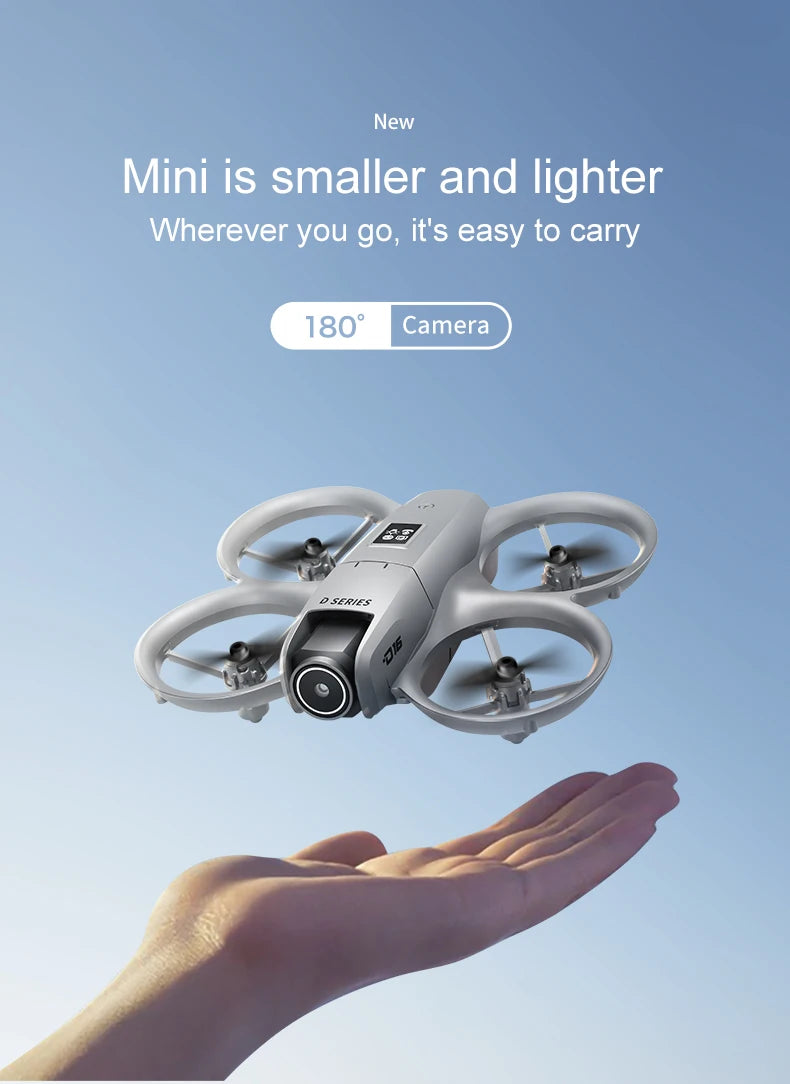 D16 Mini Drone 4k HD Camera ESC Aerial Aircraft Air Pressure Fixed Height Pocket UFO Remote Control Airplane Gift Toys for Kids