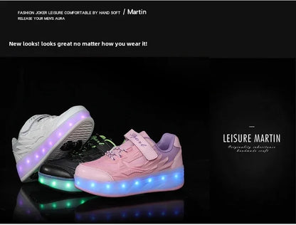 New Kids Roller Skates Boys Girls Inline Skates Four-Wheel Balance Wheels Walking Shoes Spring Outdoor Sports Entertainment