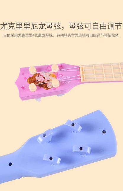 Disney Frozen 2 Children Musical Toys Ukulele Guitar Toys for ChildrenAnime FigureElsa Frozen Moedel Kawaii Cartoon Toys for Kid