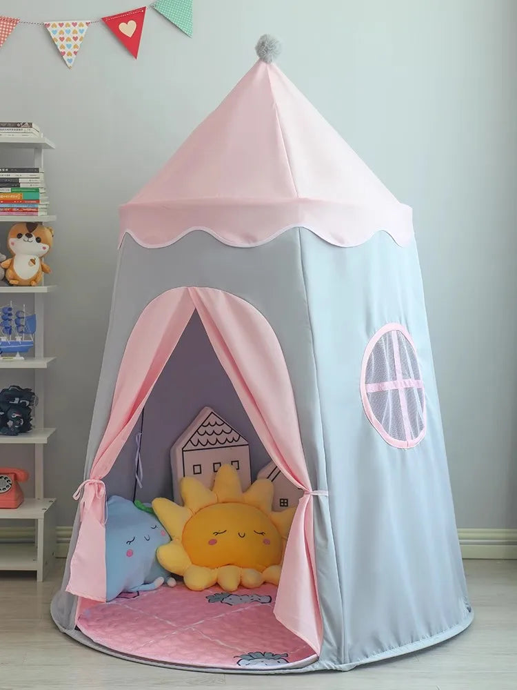 Folding Toy Tent Large Teepee Tent for Kids Children Play House Princess Castle Children Outdoor Gifts Toys Tent Castle