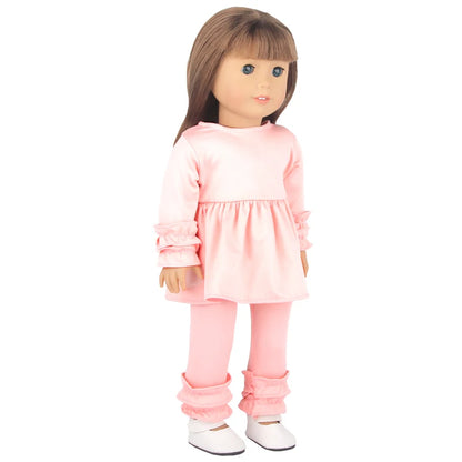 Pink Series Doll Accessories Doll Bag Box Trunk Clothes Pajamas Computer,Phone For 18 Inch American&43cm Baby New Born Girl Doll
