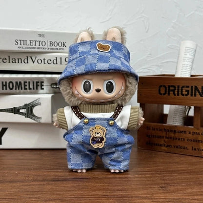 Suitable for 17cm Labubu Clothes Cute Overalls Skirt Suit V1 V2 V3 DIY Clothing Accessories Creative Children's Toy Gifts