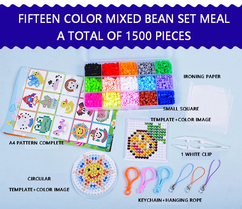 20colours/box Yantjouet 5mm Mini Beads Set 2000pcs DIY Hama Beads Iron Beads High Quality Gift