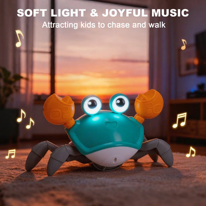 Dancing Crab Run Away Toys Baby Crawling Escape Crabs Toys Kids Electronic Toys USB Charging Interactive Toddler Tummy Time Toys
