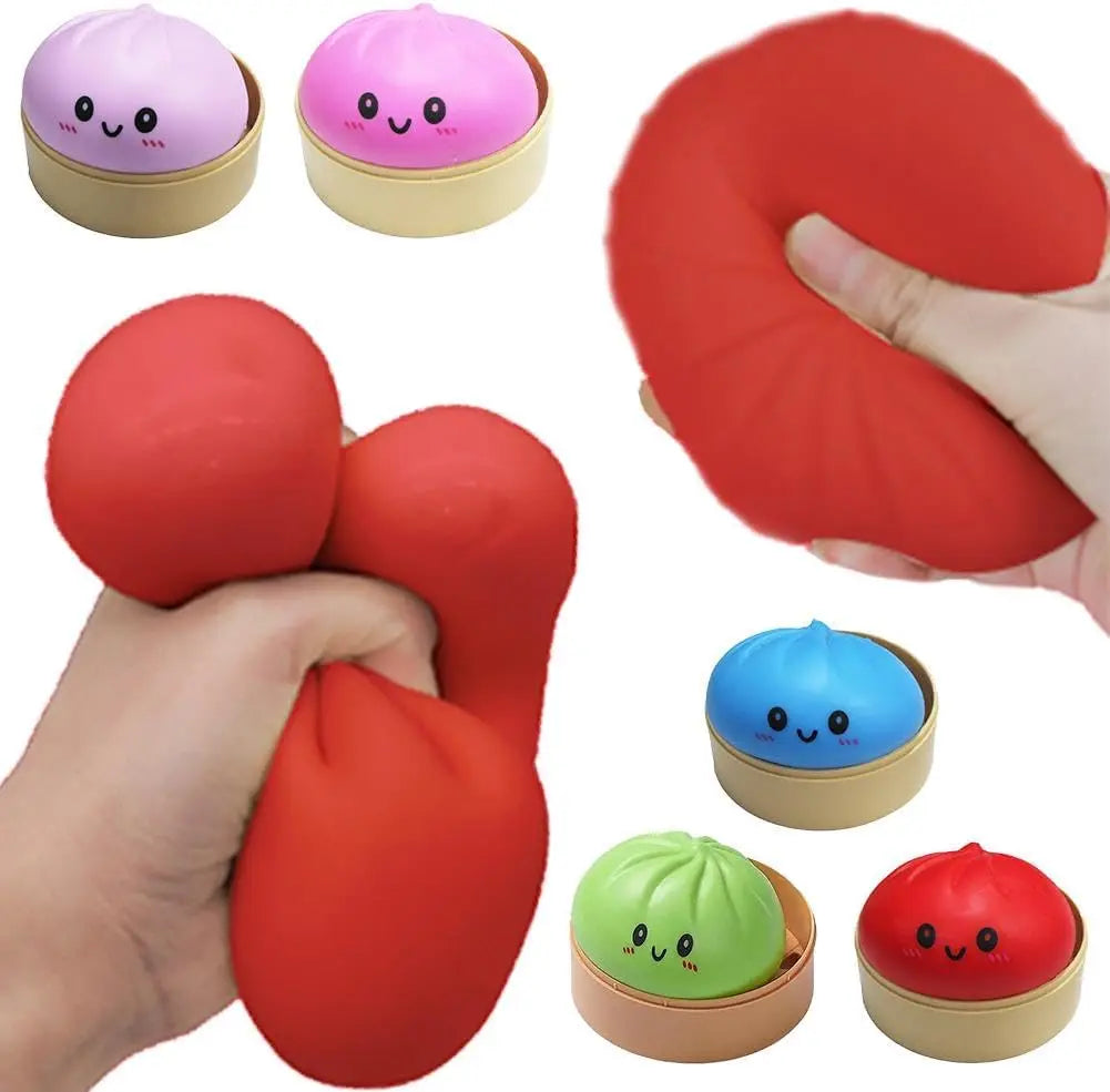Shiny Dumpling Mystery Box Colorful Dumpling Stress Relief Balls Easter Gift Box Fillers Stretchable Office Desk Toys