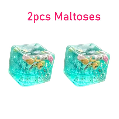 Super Soft Transparent Star Squeeze Toy Ocean Sensory Anti-Stress Squishy Maltose Cubes Fidget Gifts for Friends Christmas Gift