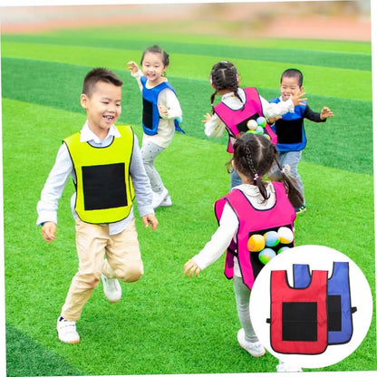 4pcs Children Dodgeball Game Vest Sticky Ball Dart Board Target Sport Game Toy Outdoor Parent-Child Interaction Playground Games