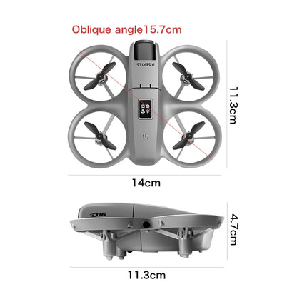 D16 Mini Drone 4k HD Camera ESC Aerial Aircraft Air Pressure Fixed Height Pocket UFO Remote Control Airplane Gift Toys for Kids