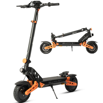 vankel E-Scooter 1600W Dual Motor 48V20Ah Battery Foldable Electric Scooter 10 inch Off-road Tire Double Suspension Escooters