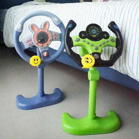 Electric Simulated Driving Steering Three-Dimensional Portable Wheel Copilot Toy Light And Sound Educational Children's Gifts