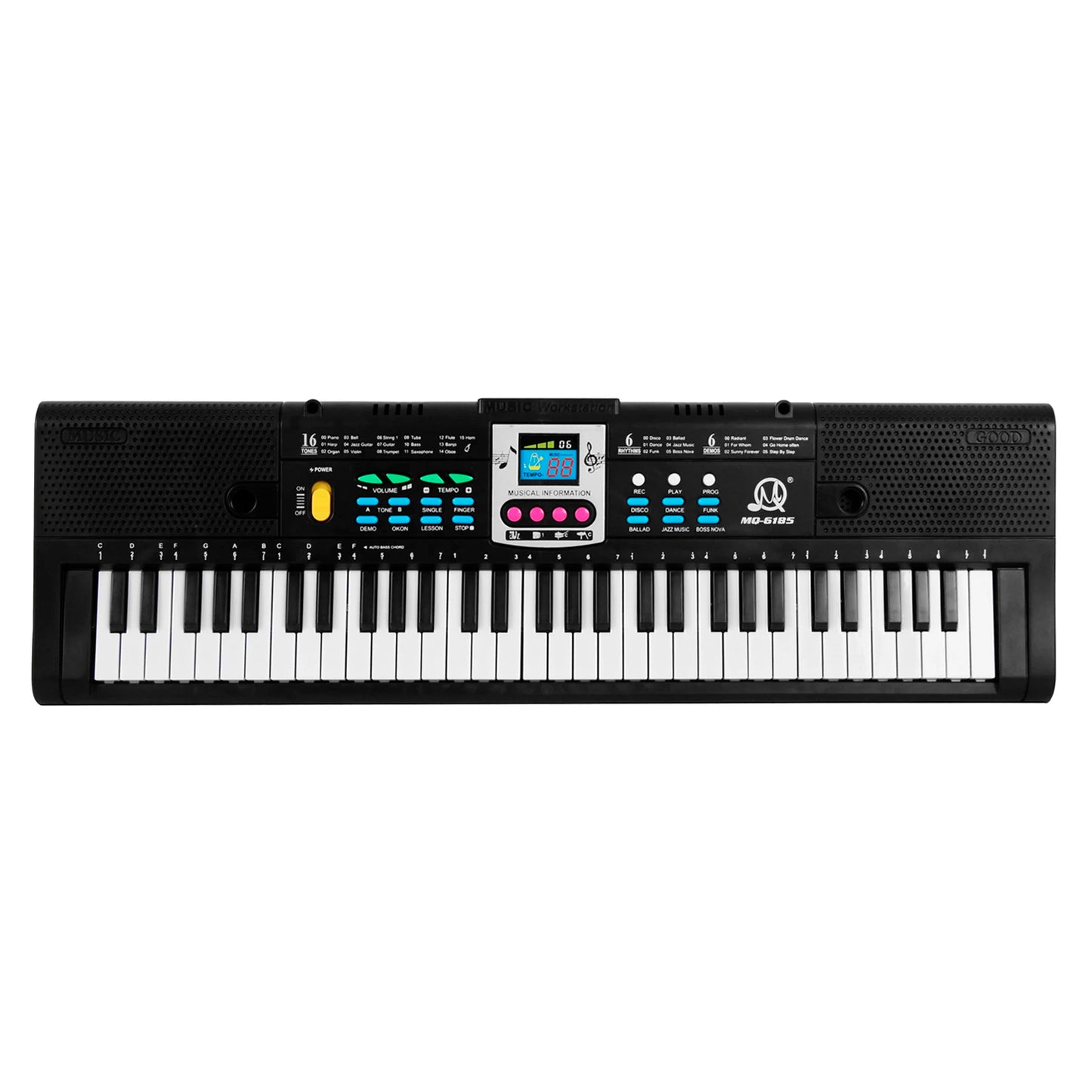 61 Keys Digital Music Electronic Keyboard Kids Multifunctional Electric Piano for Piano Student with Microphone Function 2024