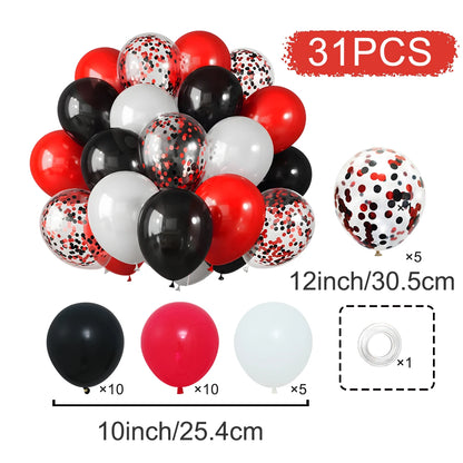 31/36/37/51/101Pcs Metallic Balloons Pearl Latex Balloon Gold Confetti Balloons for Birthday Weddings Baby Shower Party Decor