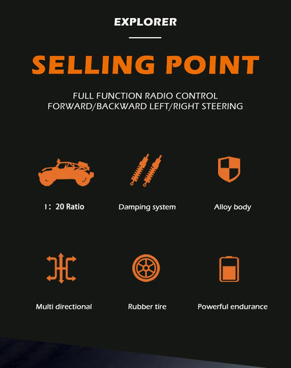 1: 20 Off road Remote Control Car Alloy Climbing Mountain Off road Toy Remote Control Car Children's Holiday Gift Box Set