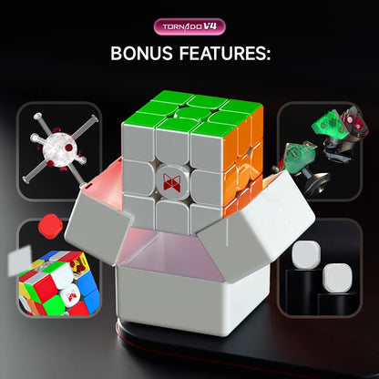 [CubeFun] QiYi XMD Tornado V4 YunLi 3x3 Flagship Version Magnetic Magic Speed Cube QiYi XMD Tornado V4M Pioneer Puzzle Toys