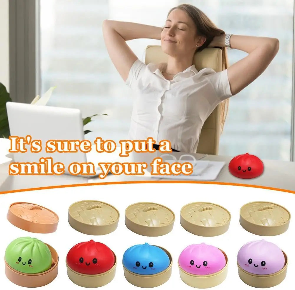 Shiny Dumpling Mystery Box Colorful Dumpling Stress Relief Balls Easter Gift Box Fillers Stretchable Office Desk Toys